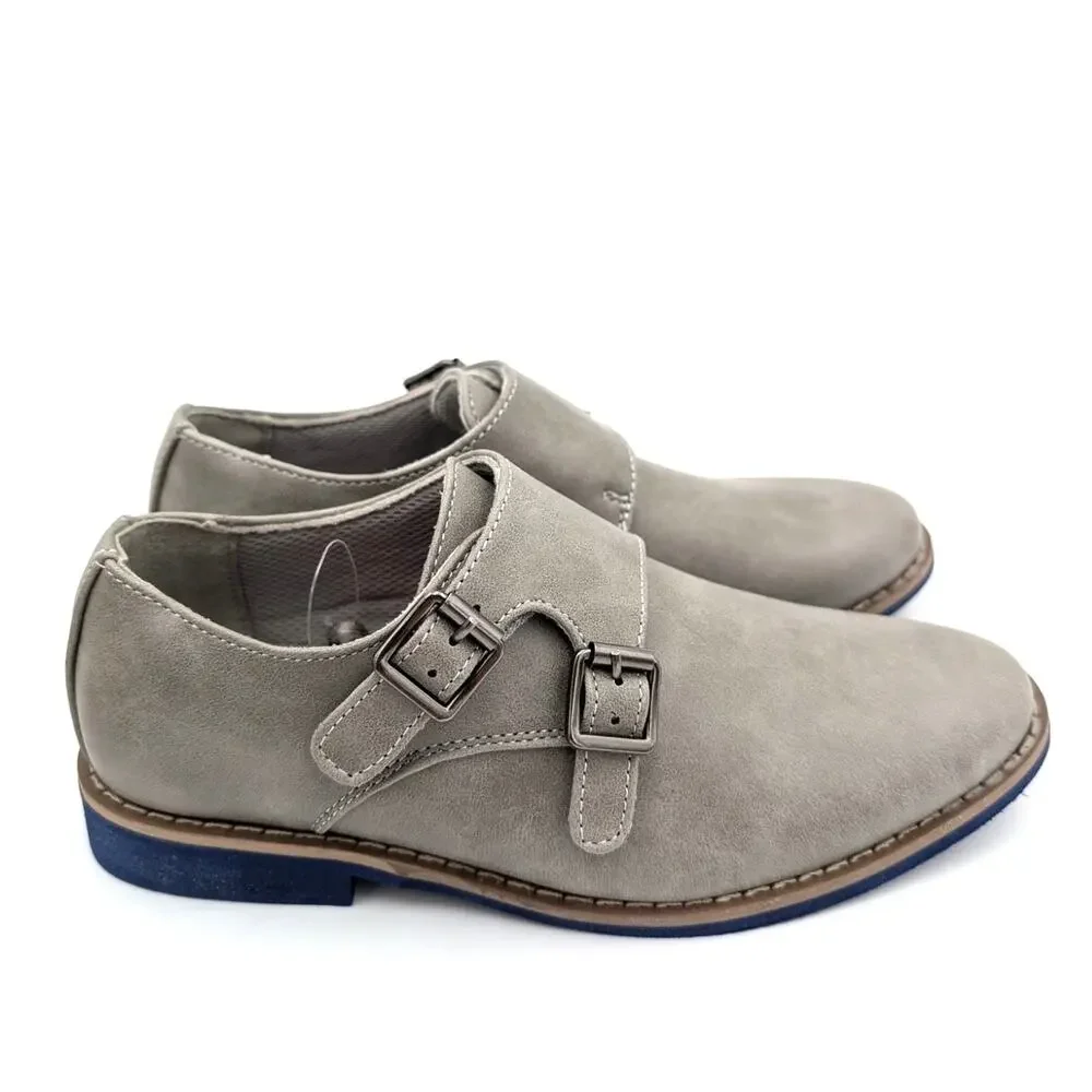 Deer Stags Harry Monk-Strap Loafer Shoes Boy's Gray/Blue Size US2M